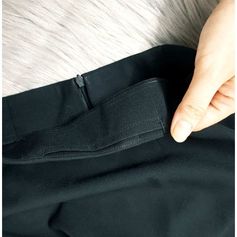 Chân váy công sở váy bút chì dáng ngắn màu đen+đỏ