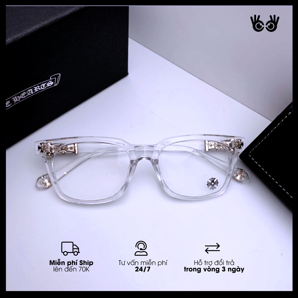 Gọng kính Chrome Hearts phiên bản cao cấp - CH vuông thời trang GKC09