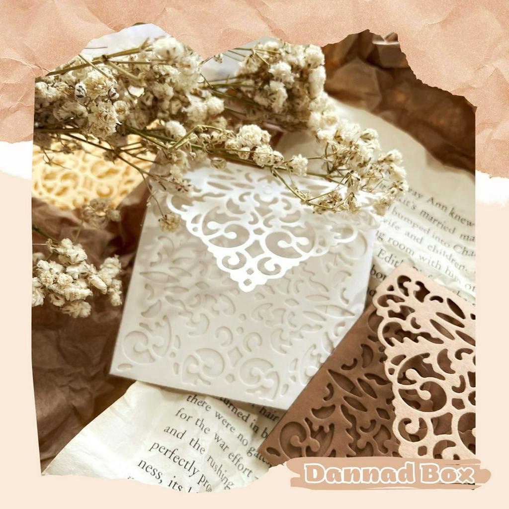 Set 2 Phong Bì Diecut Paper Cutting Trang Trí Handmade