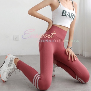 Quần Legging GYM SPORT Có Chun Mông, Lưng Cao, Dài Nữ Tập Gym Yoga Aerobic, Vải Dệt Kim Cao Cấp Co Dãn Tốt Tôn Mông