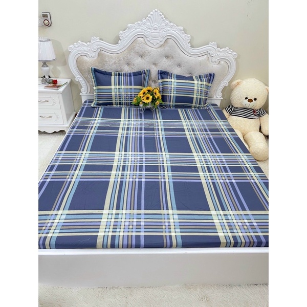 Bộ ga chun Hàn Quốc kèm 2 vỏ gối nằm cao cấp | BigBuy360 - bigbuy360.vn