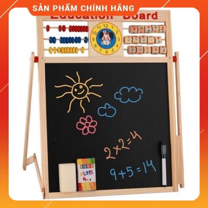 [Giảm 50%] Bảng Ghép Nam Châm 2 Mặt Bằng Gỗ Cho Bé Học Chữ Cái Và Số