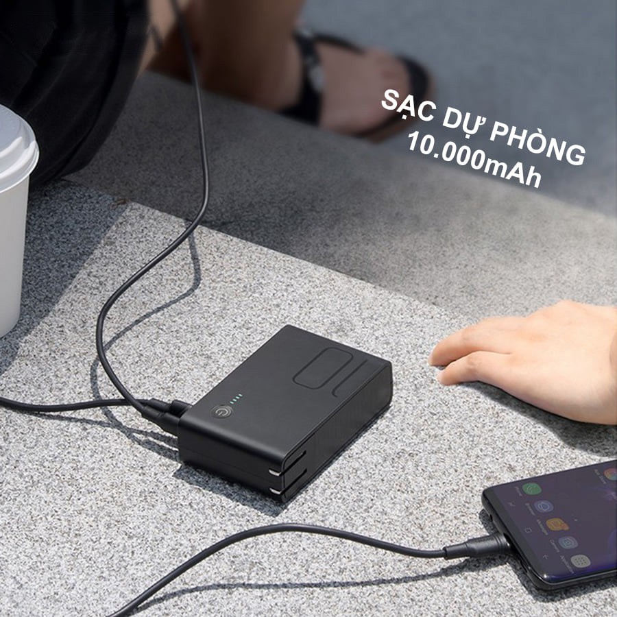 Củ sạc kiêm sạc dự phòng 10000mAh Baseus Power Station hỗ trợ sạc nhanh PD và QC 3.0