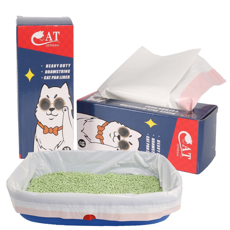 Set 10 Túi Đựng Rác Dày Dặn Có Dây Rút Dành Cho Thú Cưng 22CW52