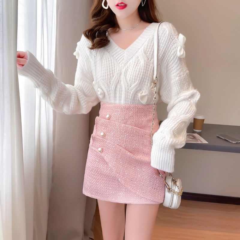 Chân Váy Lưng Cao Đính Kim Sa Thời Trang Cho Nữ  tao bao