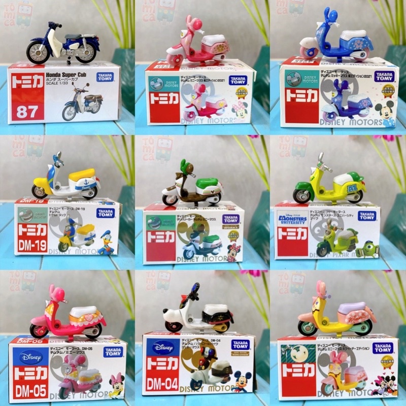 Xe mô hình tomica motor Disney 2 bánh - Có hộp