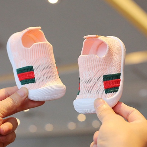 Giày Bún cổ chun GD Cho Bé Trai Bé Gái Tập Đi Co giãn Thoáng Khí Chống Vấp Đế Mềm cho bé từ 0-2 tuổi