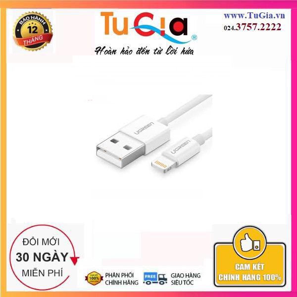 UGREEN 2M Lightning ra USB cable cáp ( ABS Case) US155 20730 Hàng Chính Hãng