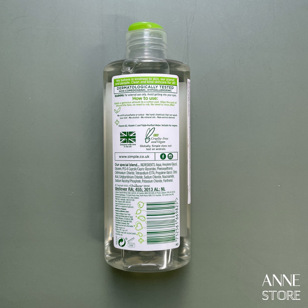 Nước Tẩy Trang Simple Micellar Cleansing Water 200ml | BigBuy360 - bigbuy360.vn