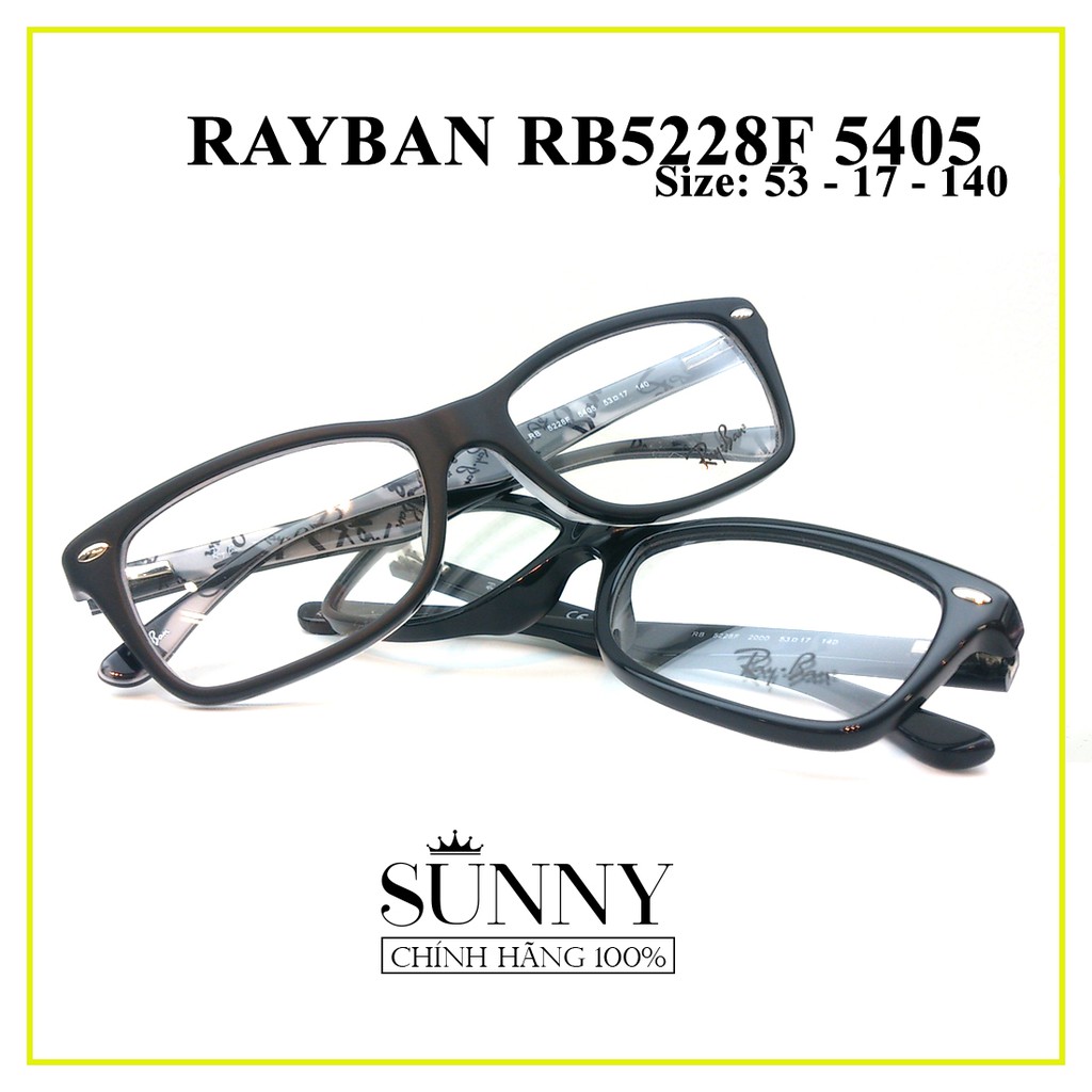 Gọng kính chính hãng Rayban RB5228F-5405 kèm tem thẻ bảo hành chính hãng, bảo hành toàn quốc