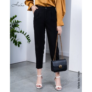 HIDRO Set áo lụa gân phối quần baggy