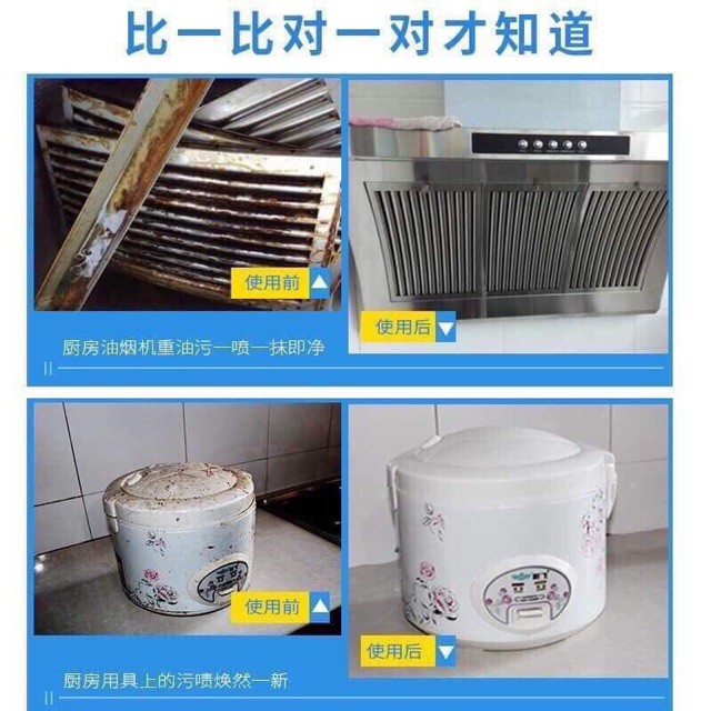 CHAI XỊT TẨY BẾP ĐA NĂNG KITCHEN CLEANER ĐẨY MỌI VẾT BẨNss