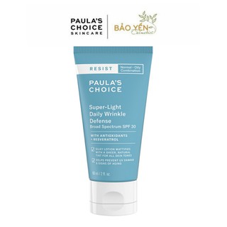 Kem dưỡng da chống nắng Paula's Choice Resist Super Light Daily Wrinkle Defence SPF30 (60ml)