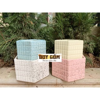 Chậu cây lục giác - Gốm sứ Bát Tràng