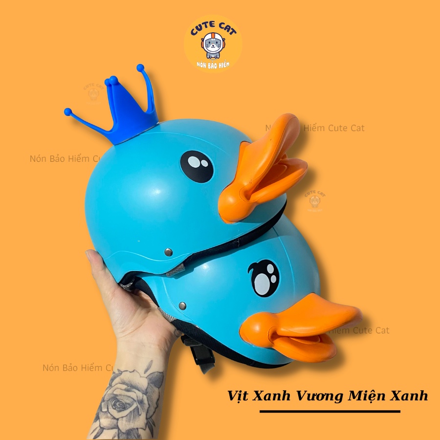 Nón Bảo Hiểm Vịt Vàng Dễ Thương, Mũ Bảo Hiểm Vịt Nhây B.Duck Có Màu Lựa Chọn, Nón Bảo Hiểm Vịt Vàng Cho Bé CUTE CAT