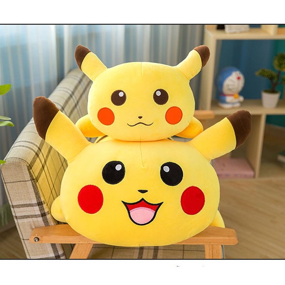 Thú bông pikachu nằm dễ thương siêu cưng (25cm---90cm) Gối ôm ngủ pikachu đáng yêu cho bé