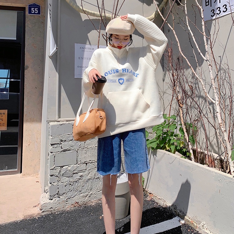 Áo Sweater Cổ Áo Polo Dáng Rộng Thiết Kế Mới Thời Trang Mùa Thu 2021 Cho Nữ