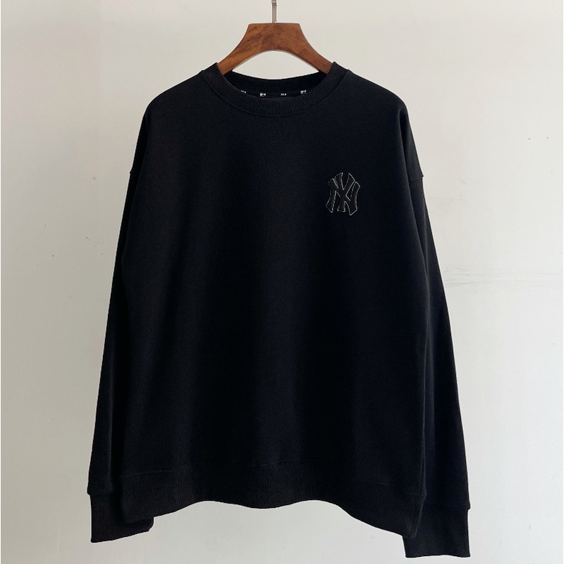 Hàng giao ngay! Mlb dài tay thêu logo cổ điển in áo len cotton thường dành cho nam và nữ