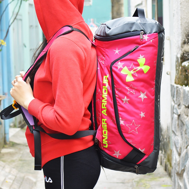 Túi Trống Balo Thể Thao UAR CONTAIN BACKPACK DUFFEL MÀU HỒNG