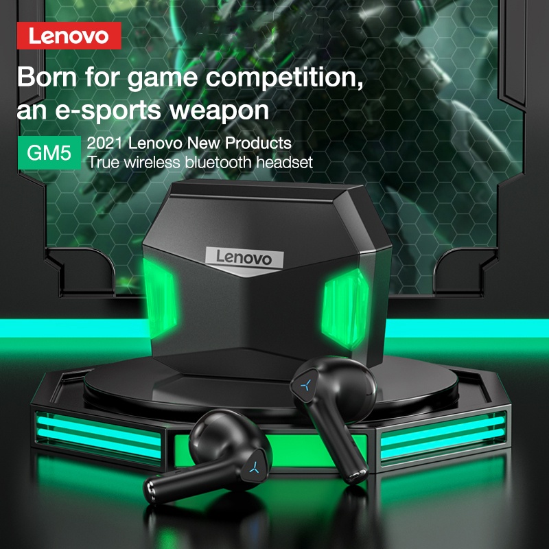 Tai nghe chơi game bluetooth không dây Lenovo GM5 TWS 45MS có mic chất lượng cao