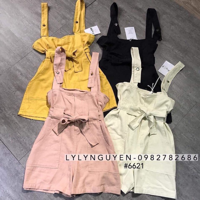 Quần yếm nơ
