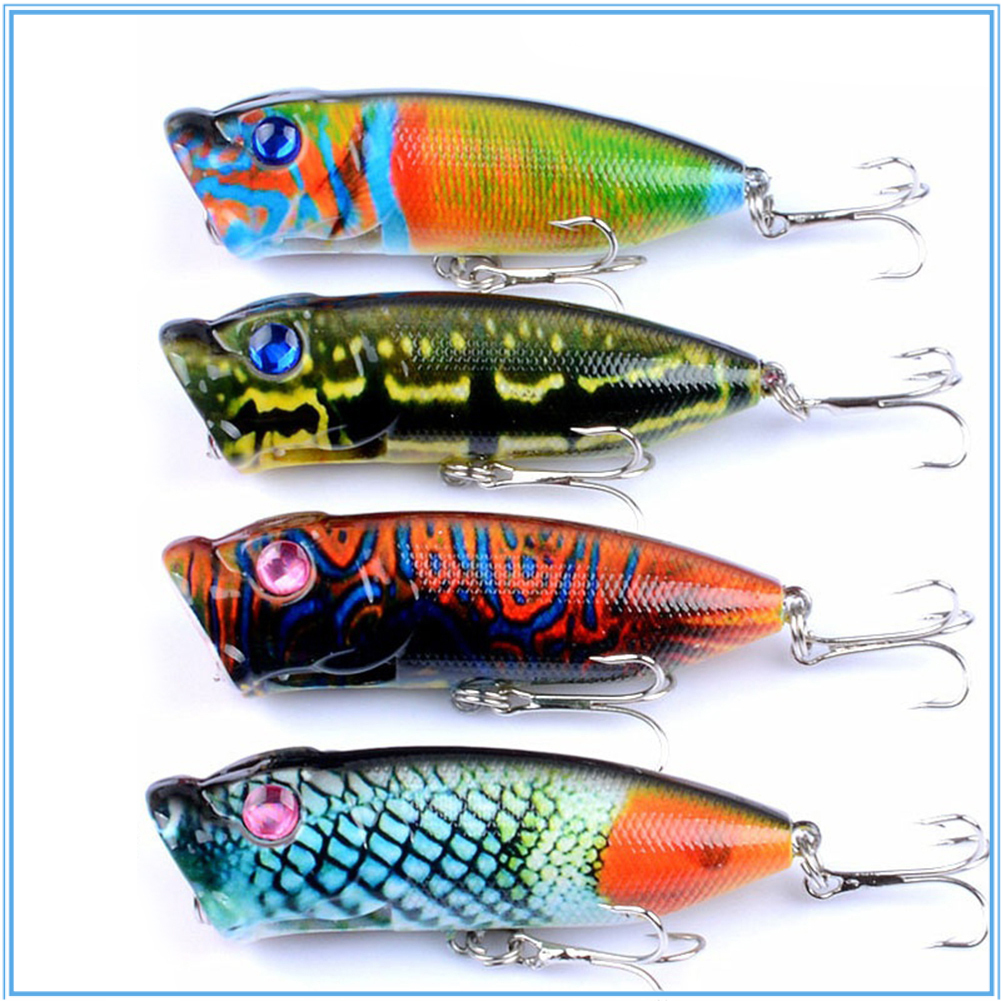 [Re]Fishing Lures Topwater Floating Popper Hooks Bait Helpful Fishing Tackle Tool