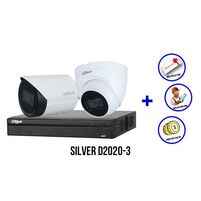 Trọn bộ 2,3.4,5,6,7,8 camera IP cao cấp DAHUA cho gia đình, shop, công ty. xưởng...