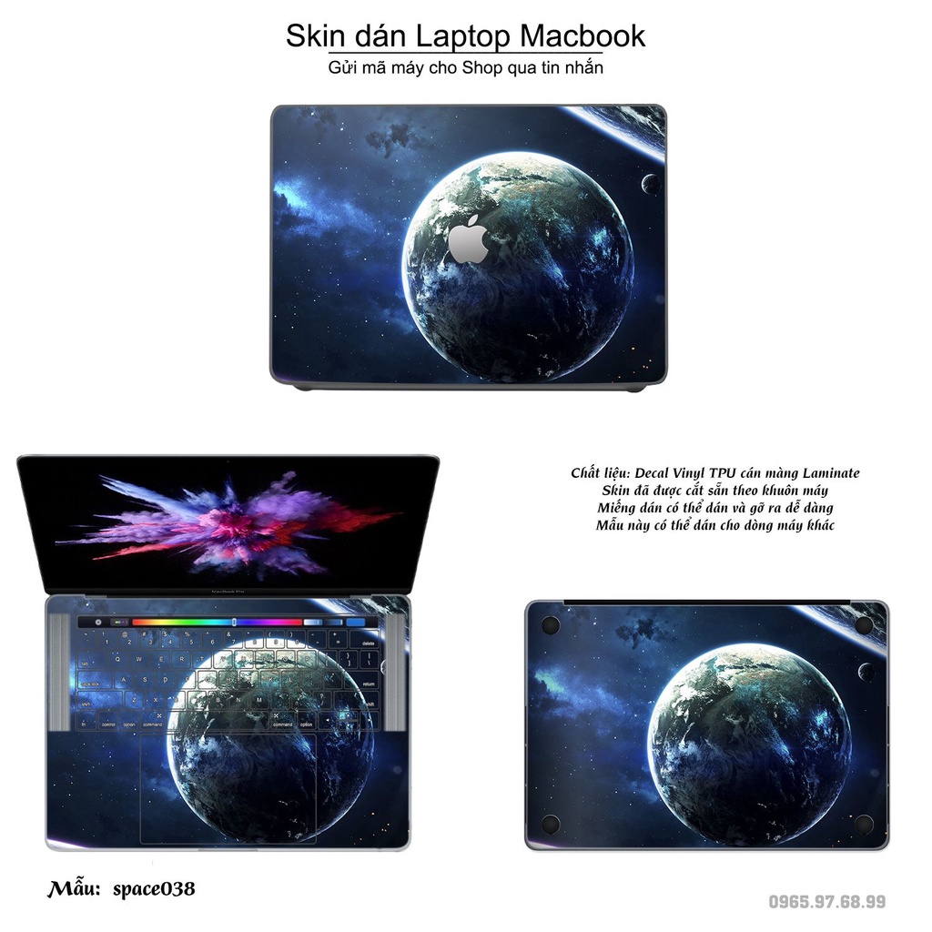 Skin dán Macbook mẫu không gian (đã cắt sẵn, inbox mã máy cho shop)