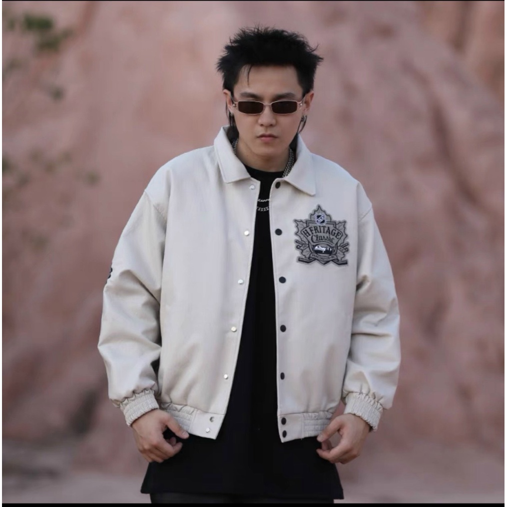 ÁO  KHOÁC BOMBER NAM PHONG CÁCH ĐƯỜNG PHỐ CỔ BẺ THỜI TRANG CHẤT