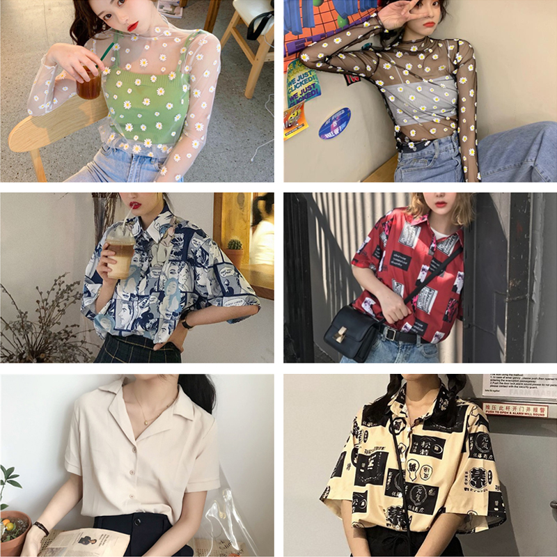 Áo Sơ Mi Chiffon Tay Lỡ Dáng Rộng Thời Trang Mùa Hè Phong Cách Hàn Quốc Cho Nữ200831 | BigBuy360 - bigbuy360.vn