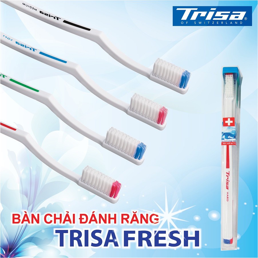 Bàn chải đánh​ răng‎ TRISA Fresh Hard Thụy Sĩ