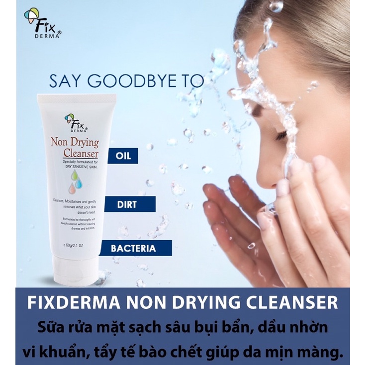 Sữa rửa mặt Fixderma Non Drying Cleanser For Dry Skin