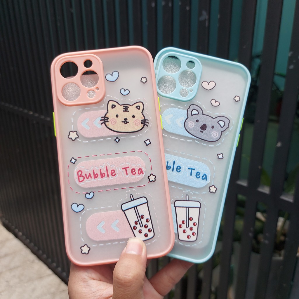 Ốp lưng iphone Bubble Tea viền màu 6/6plus/6s/6splus/7/7plus/8/8plus/x/xr/xs/11/12/pro/max/plus/promax [Tomax Shop]