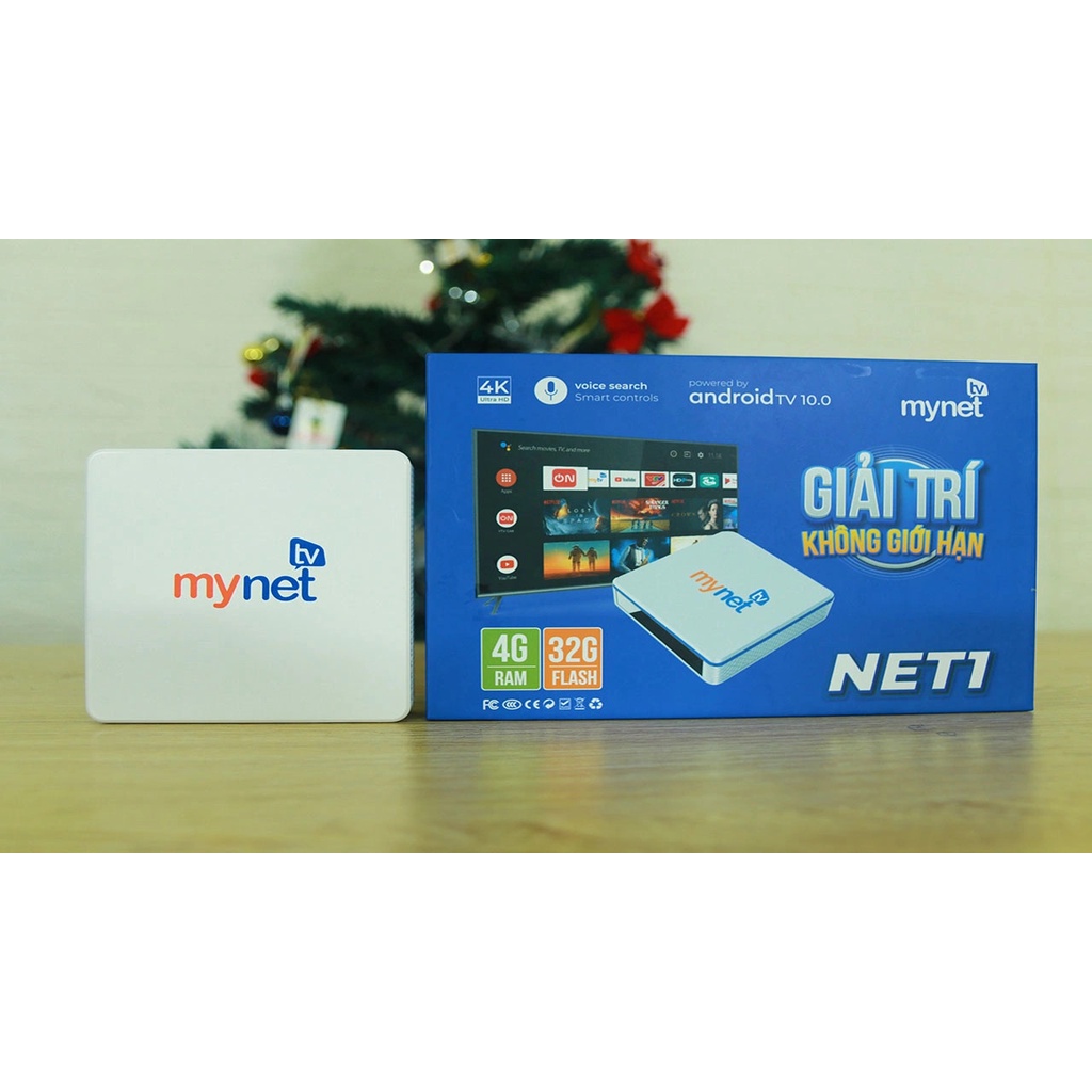 Android tivi box MYTV MYNET 4H 4G RAM 4G, ROM 32G, Hệ điều hành Android 10.0, BLUETOOTH, Có tặng điều khiển giọng nói