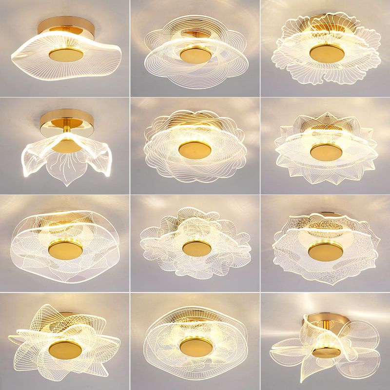 Đèn LED Hành Lang Đèn Cầu Thang Giản Đèn Hoa Hiện Đại Đèn Trang Trí Phòng Ngủ Đèn Ban Công Đèn Trang Trí Phòng Khách Phong Cách Bắc Âu Đèn Ốp Trần Đèn Trần Đèn Pha Lê