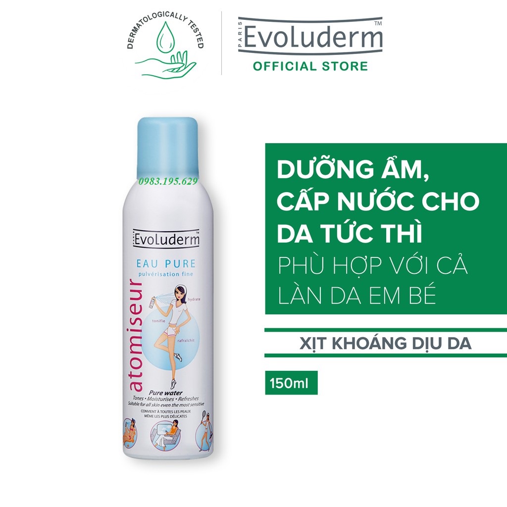 Xịt Khoáng Evoluderm Eau Pure Water 400ml