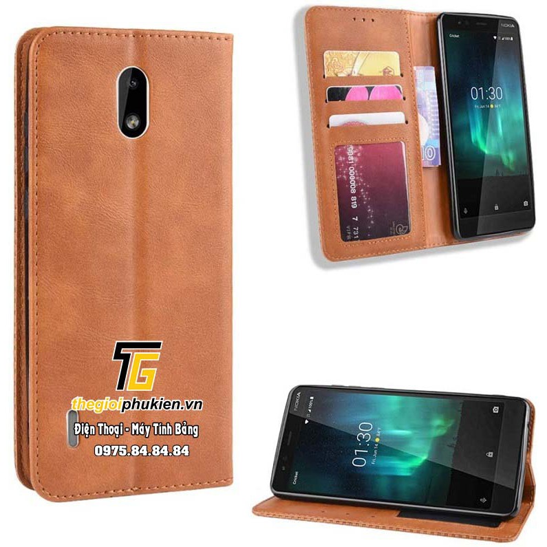 Bao da dạng ví Nokia 3.1 Luxury Leather