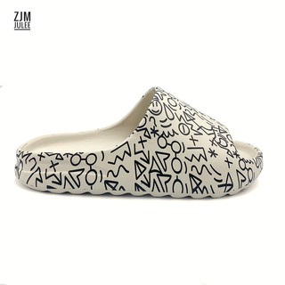 Dép quai ngang nam nữ in chữ - Chất dày dặn đi cực êm