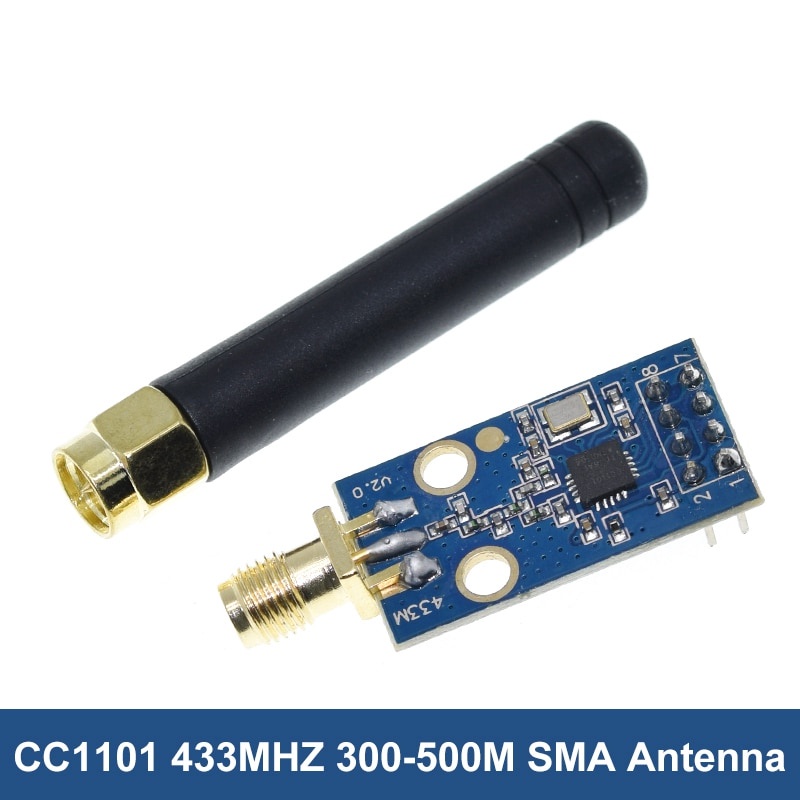 Mô Đun Truyền Tín Hiệu Không Dây Cc1101 10mw 433mhz 868mhz 300-1000m Với Ăng Ten Sma