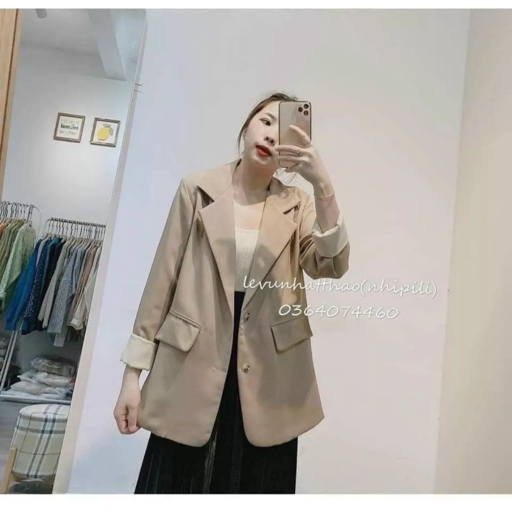 Áo Khoác Blazer 2 Nắp Túi Ngang Nữ Tính | Smide Clothing