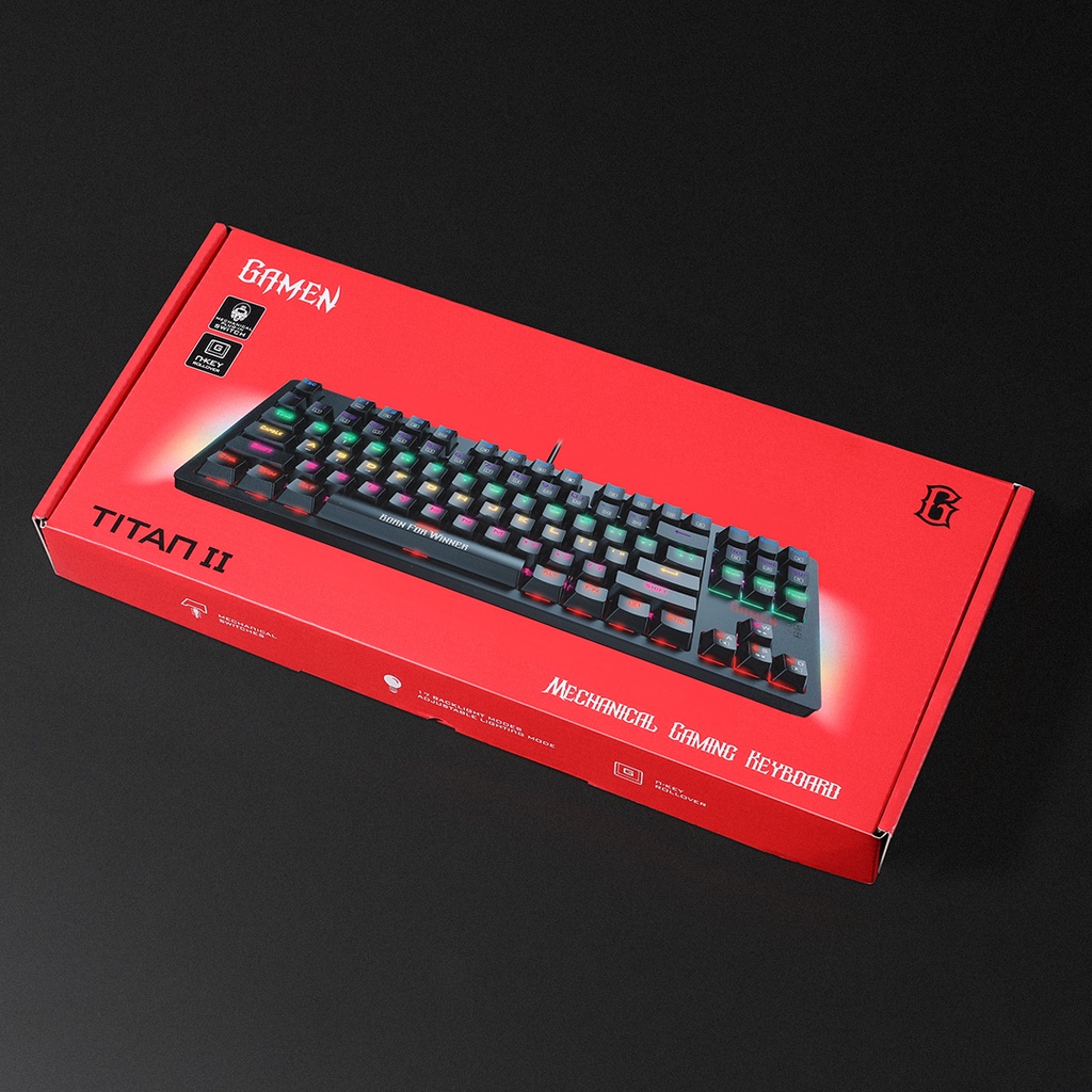 Bàn phím gaming Gamen Titan II robot direct store bàn phím cơ bảo hành 12 tháng hàng chính hãng