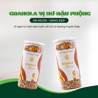 Granola Bơ Đậu Phộng , Vị Socola LoliFood Cao Cấp Hộp 450gr