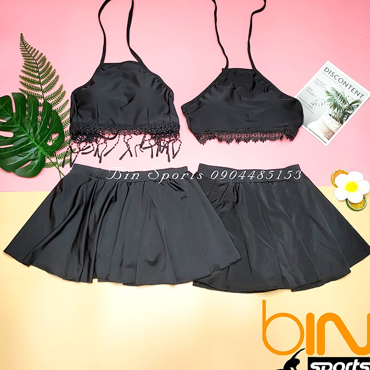 Bộ Bơi Nữ Hai Mảnh Quần Gỉa Váy Tua Rua Freesize BHV033 | BigBuy360 - bigbuy360.vn