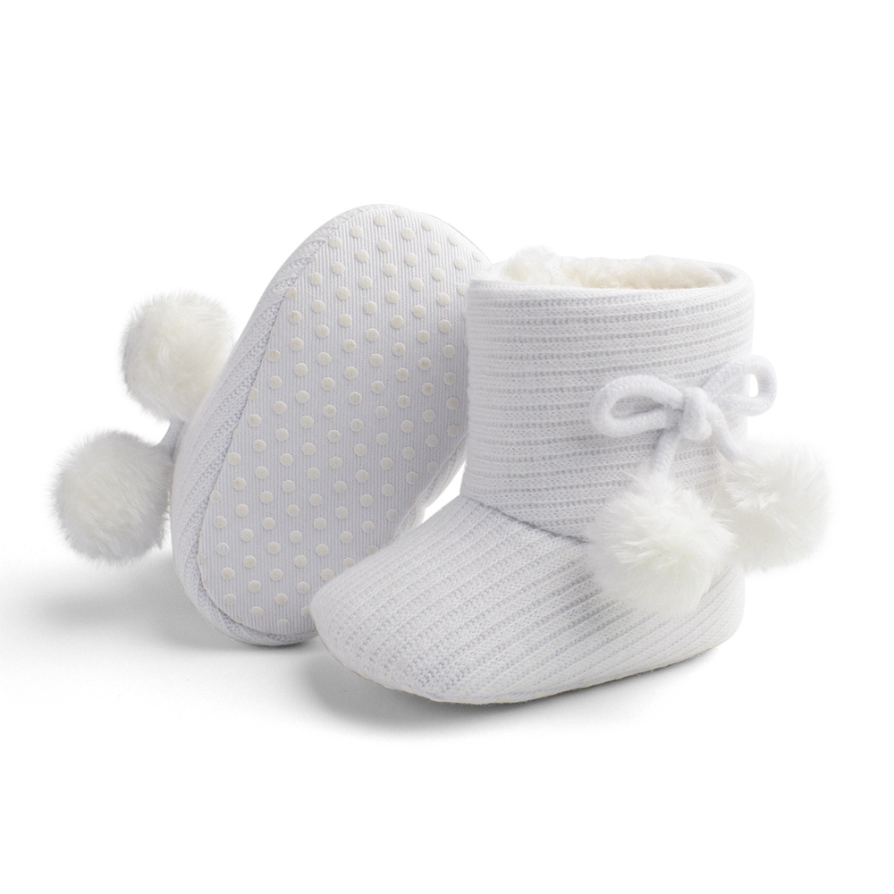 Giày Bốt Cotton Đế Mềm Giữ Ấm Cho Bé Tập Đi