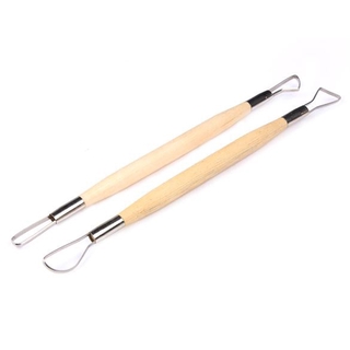 6 Dụng cụ điêu khắc đất sét cán gỗ 8 inch