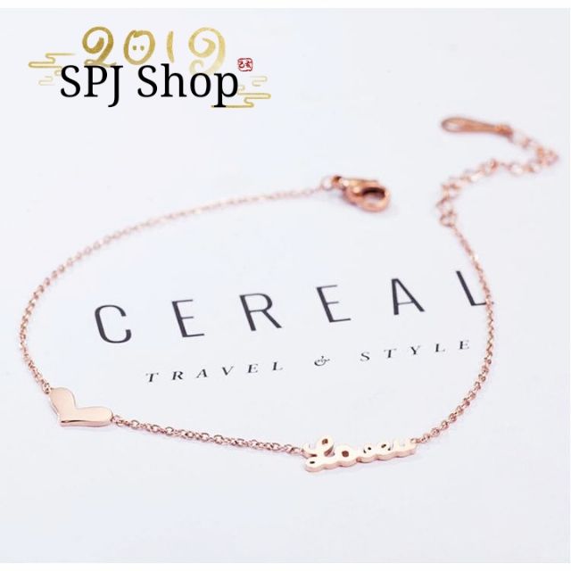 Lắc Chân Titan Trái Tim Chữ Love | BigBuy360 - bigbuy360.vn