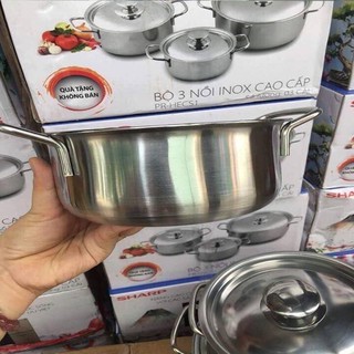 Bộ 3 Nồi inox Sharp