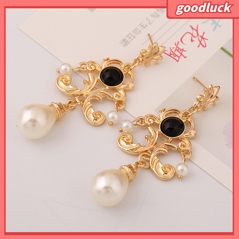 Bông Tai Hình Hoa Đính Ngọc Trai Giả Cho Nữ