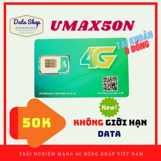 Siêu Sim Viettel UMAX50N Không giới hạn lưu lượng