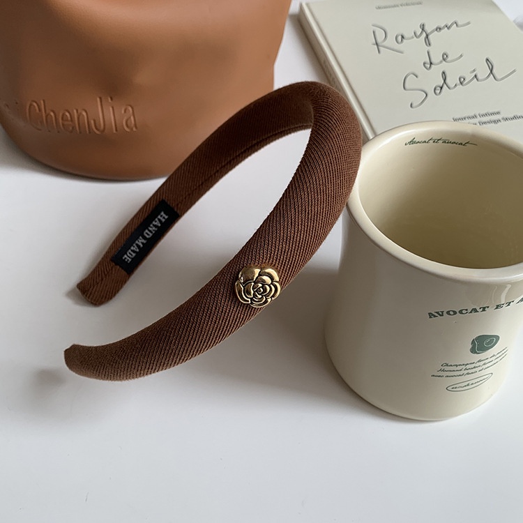 Băng Đô Cài Tóc Bản Rộng Màu Đen Phong Cách Pháp Cổ Điển Thời Trang Mùa Hè 2022